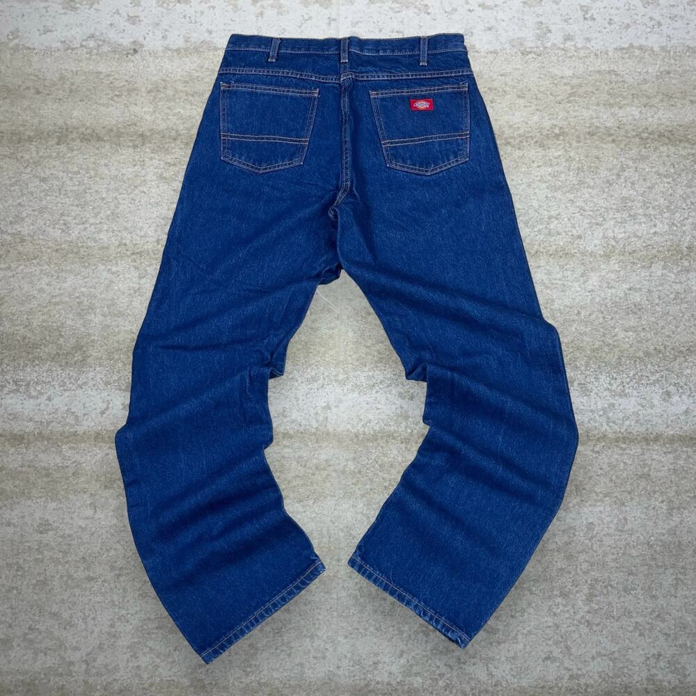 Vintage Y2K Dickies Jeans 36x34 Relaxed Fit Dark Wash Denim Red Label